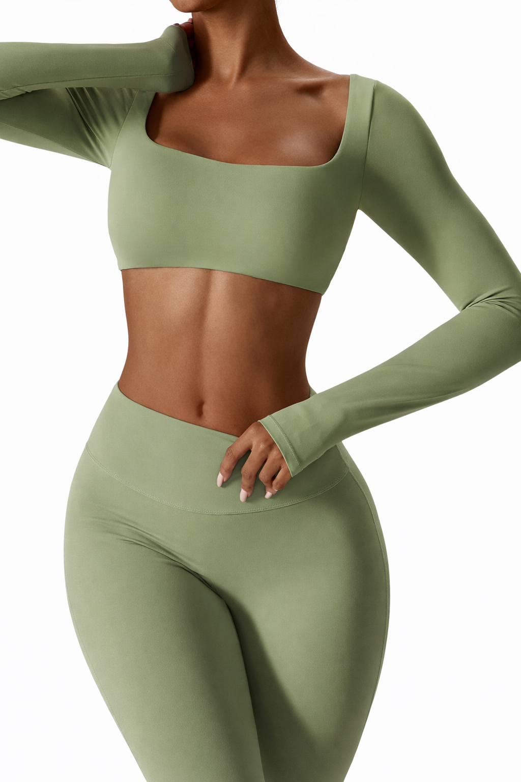 Seamless Sculpt Yoga Long Sleeve Set