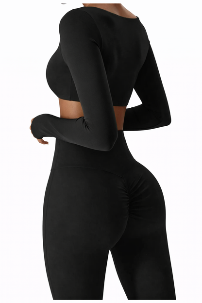 Seamless Sculpt Yoga Long Sleeve Set