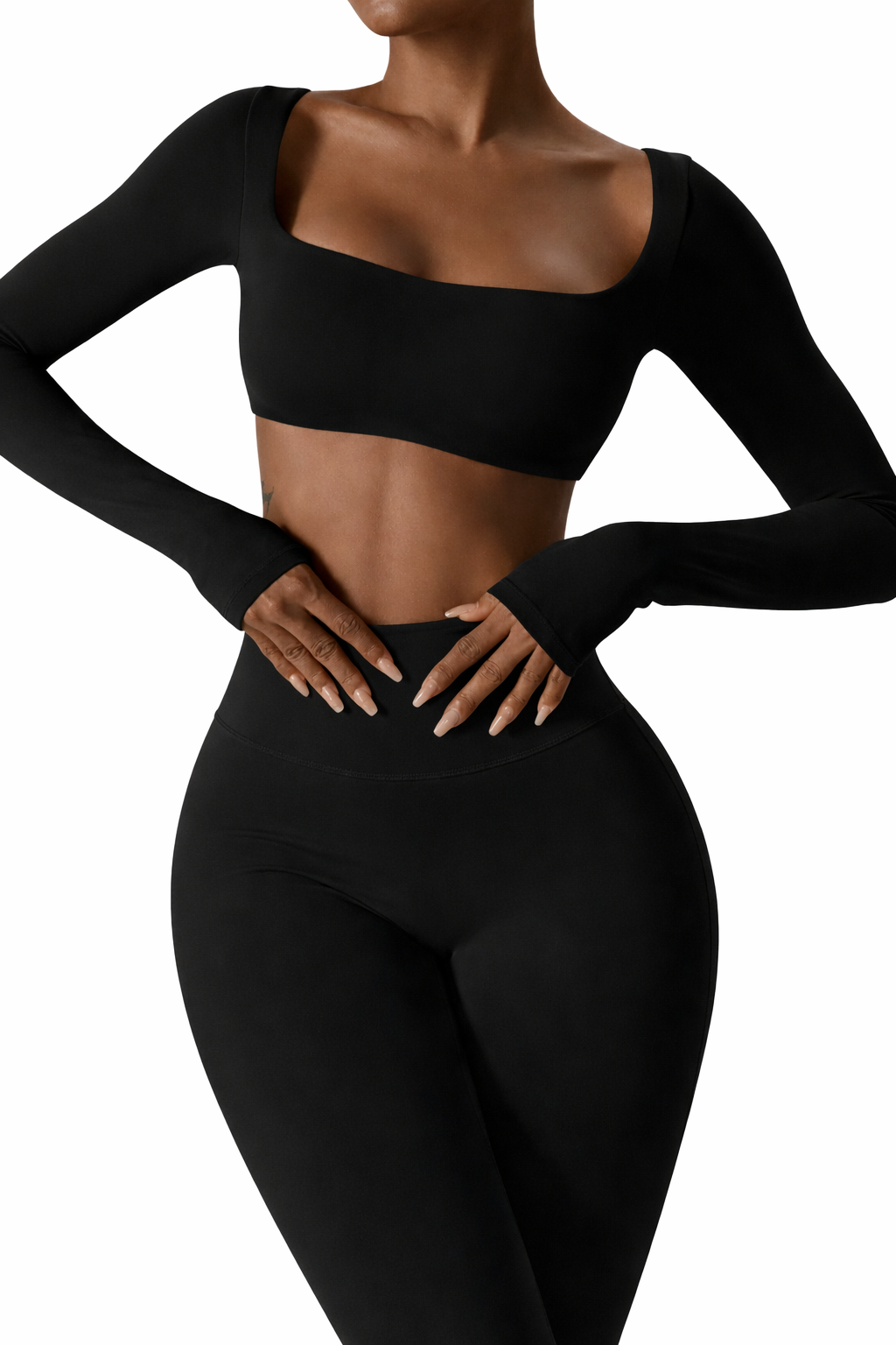 Seamless Sculpt Yoga Long Sleeve Set