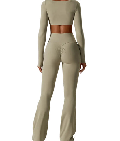Seamless Sculpt Yoga Long Sleeve Set