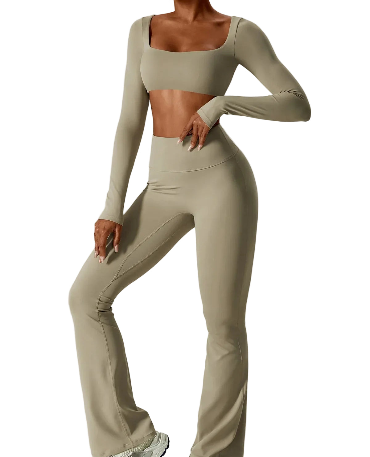 Seamless Sculpt Yoga Long Sleeve Set