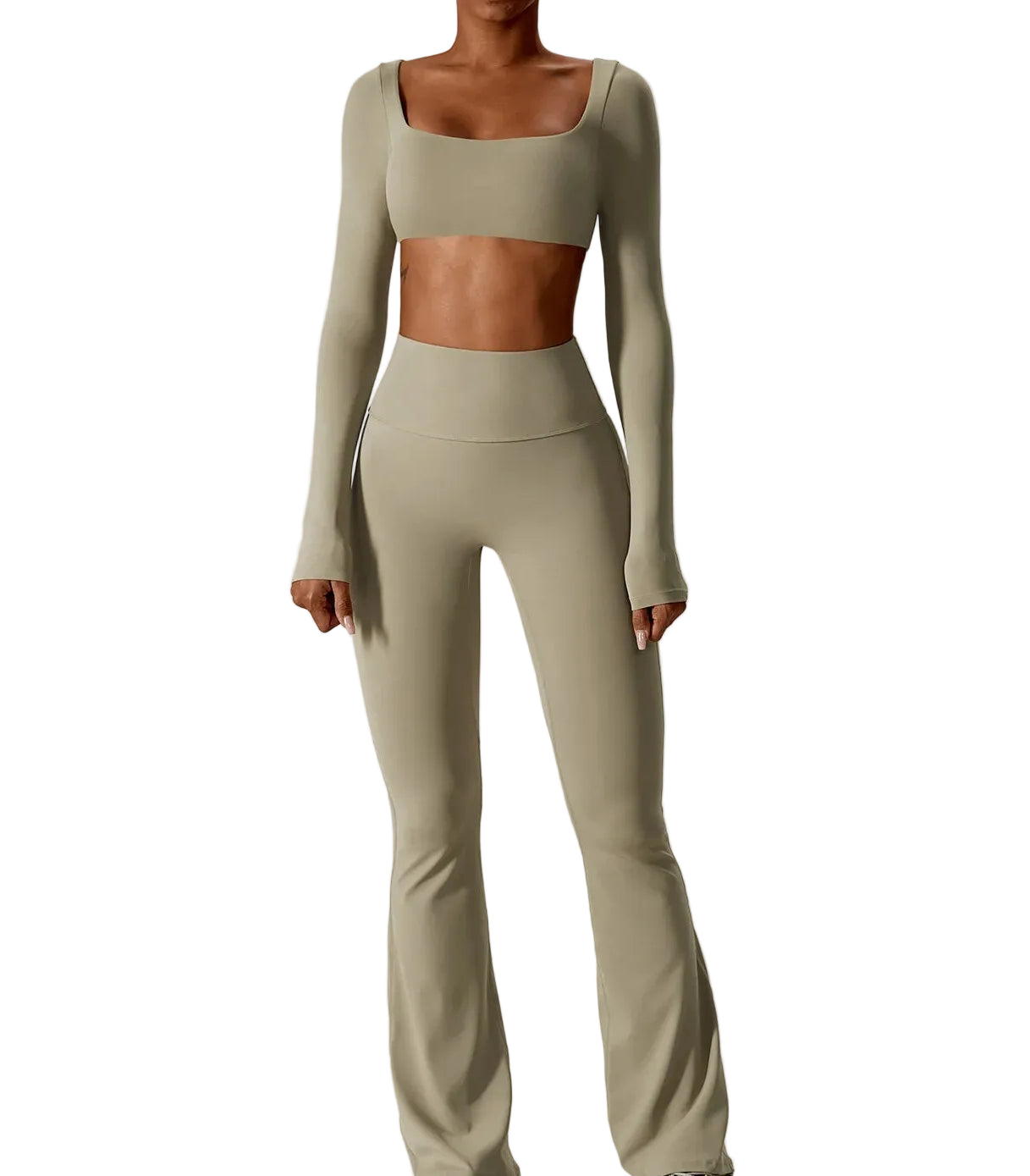 Seamless Sculpt Yoga Long Sleeve Set