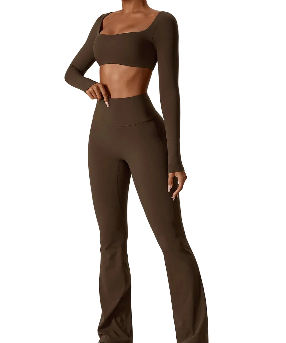Seamless Sculpt Yoga Long Sleeve Set