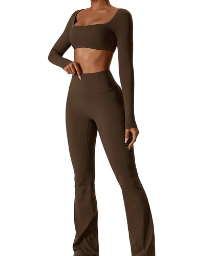 Seamless Sculpt Yoga Long Sleeve Set
