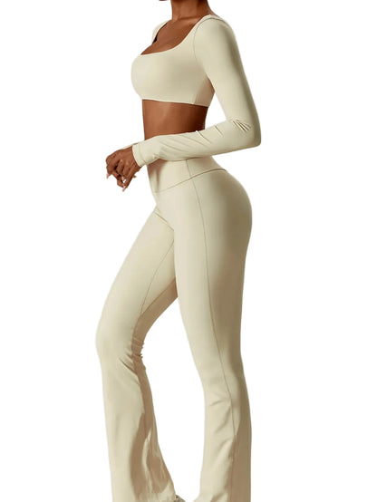 Seamless Sculpt Yoga Long Sleeve Set