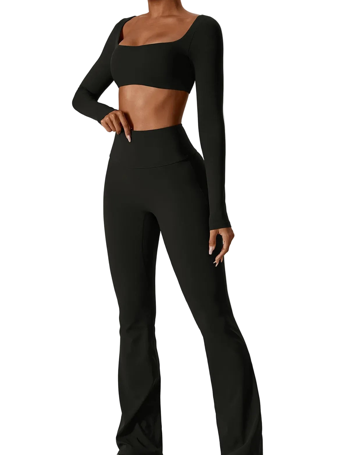 Seamless Sculpt Yoga Long Sleeve Set