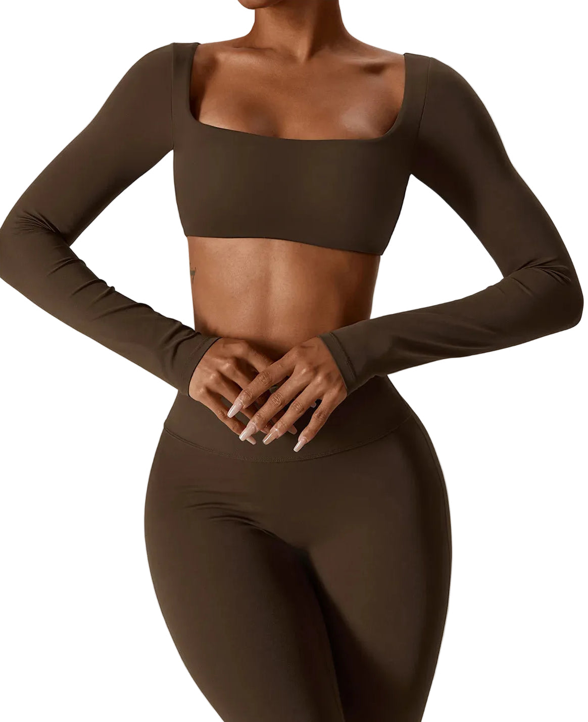 Seamless Sculpt Yoga Long Sleeve Set