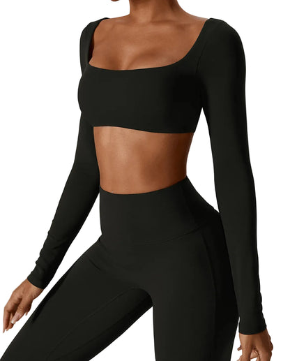 Seamless Sculpt Yoga Long Sleeve Set