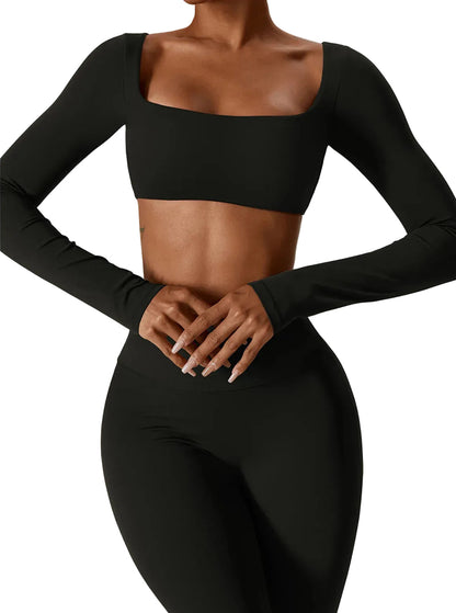 Seamless Sculpt Yoga Long Sleeve Set